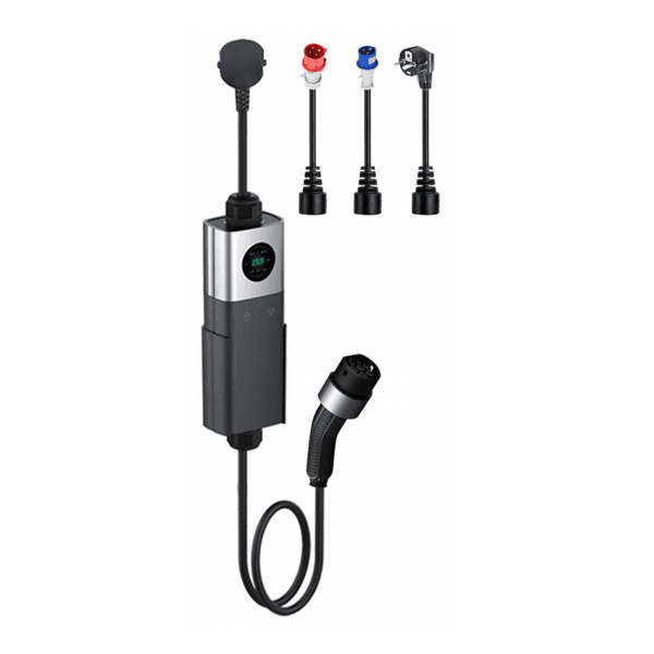 16A/32A 3kW-22kW UK 3Pin Plug Portable EV Charger